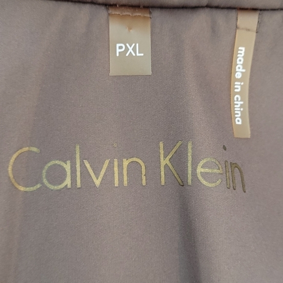 Calvin Klein Short Belted Trench Coat - Size PXL - Picture 13 of 16